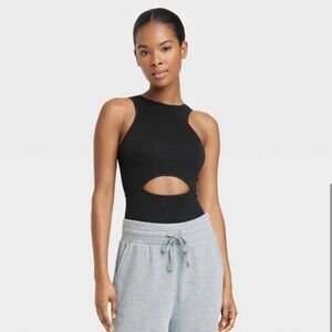 Black cut out body suit colsie